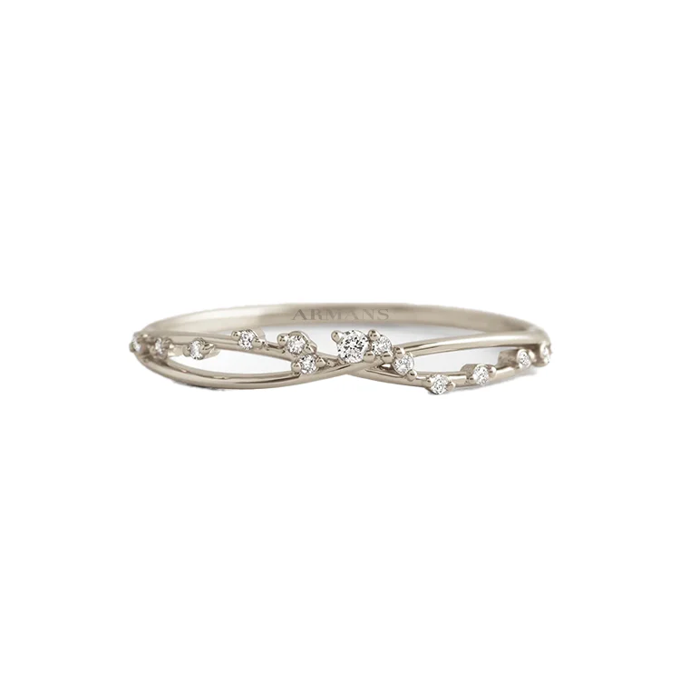 Spaced Lab Grown Diamond Infinity Ring - Image 3