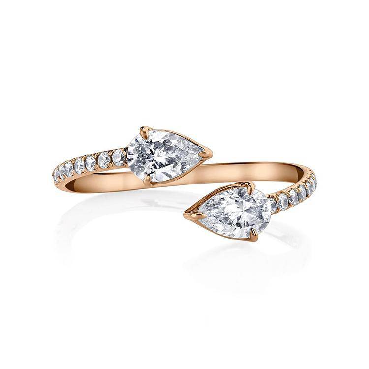 Split Pear Diamond Ring