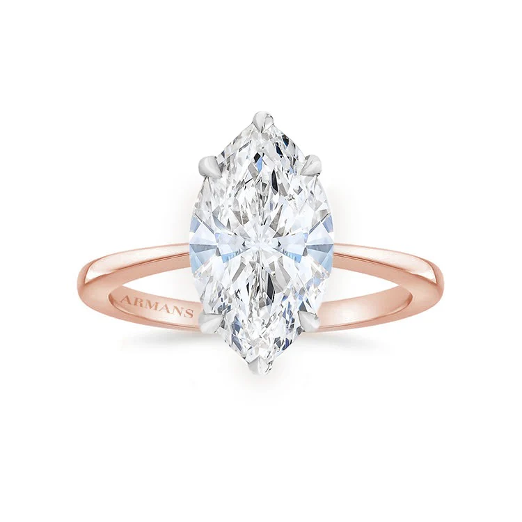 Tapered Marquise Engagement Ring - Image 5