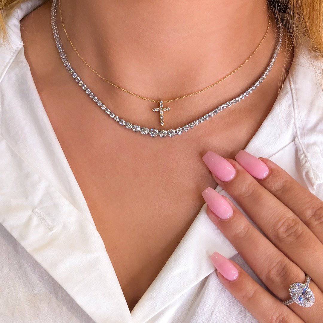 Tapered Tennis Necklace - Image 4