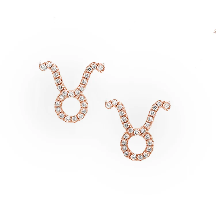 Taurus Diamond Zodiac Studs