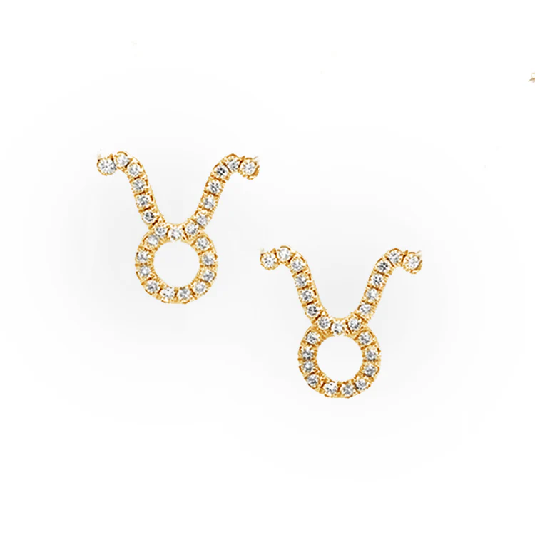 Taurus Diamond Zodiac Studs - Image 3