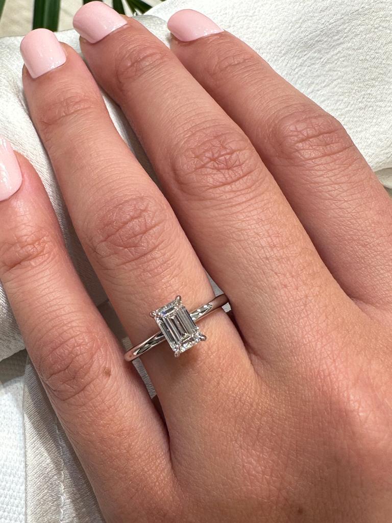 Tiffany Emerald Engagement Ring - Image 6