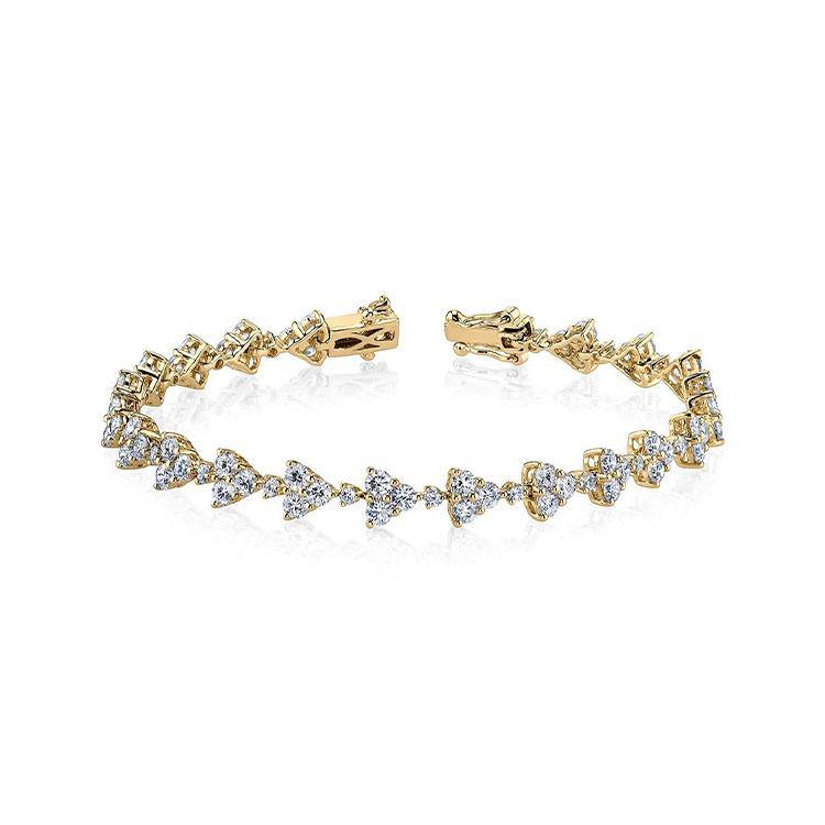 Trio Cluster Diamond Bracelet - Image 3