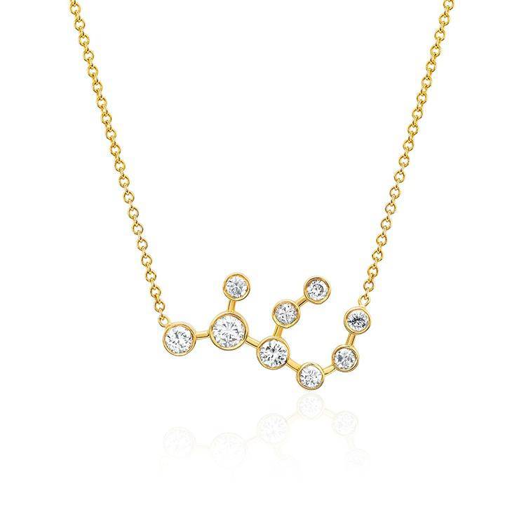 Virgo Diamond Constellation Necklace