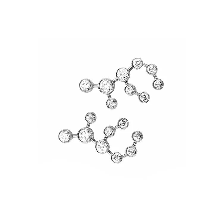 Virgo Diamond Constellation Studs - Image 2