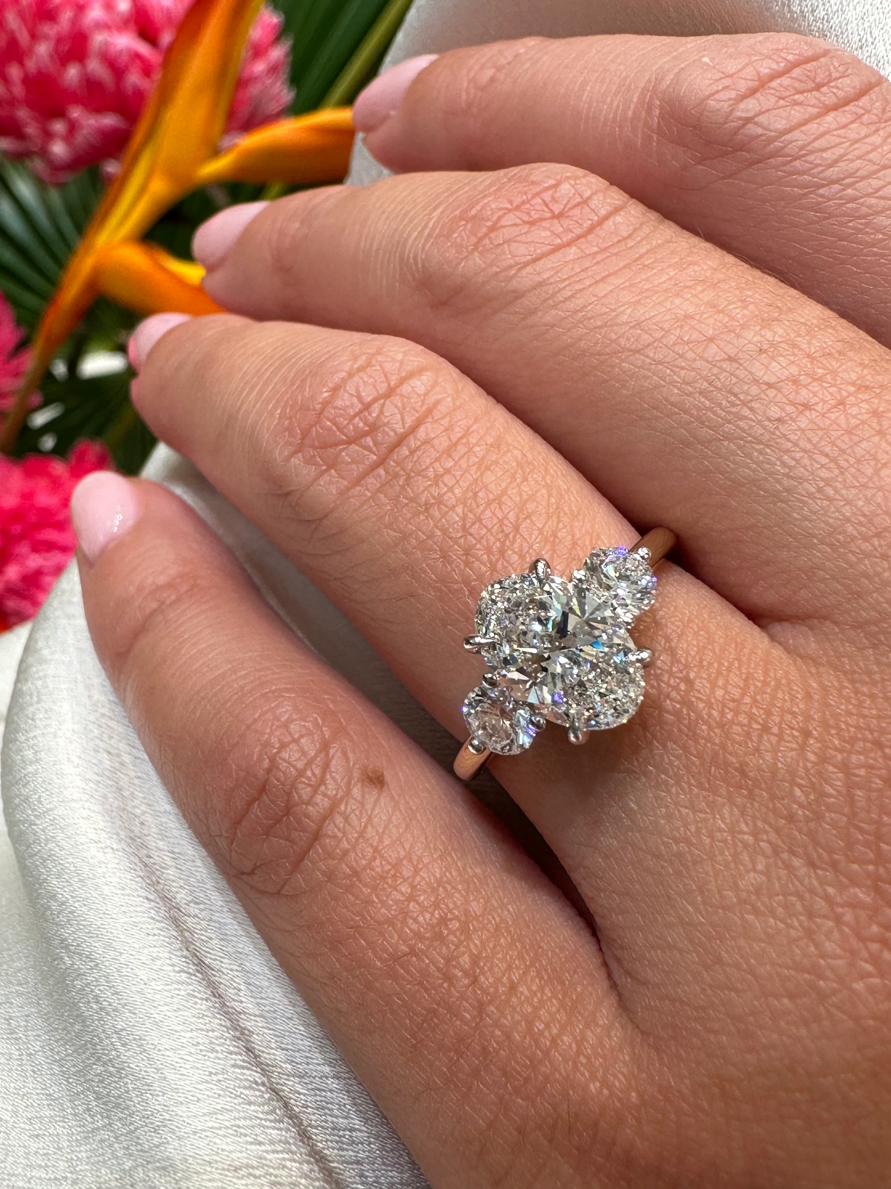 Whitney Three Stone Engagement Ring - Image 4