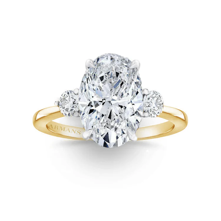 Whitney Three Stone Lab Grown Engagement Ring - Image 3