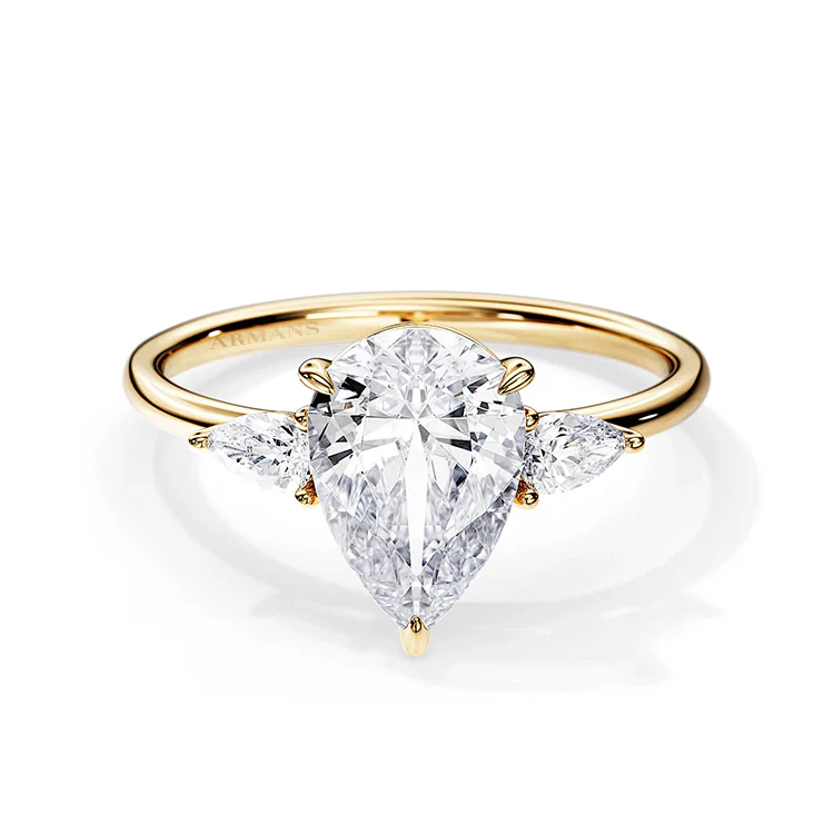 Willa Pear Trilogy Lab Grown Engagement Ring