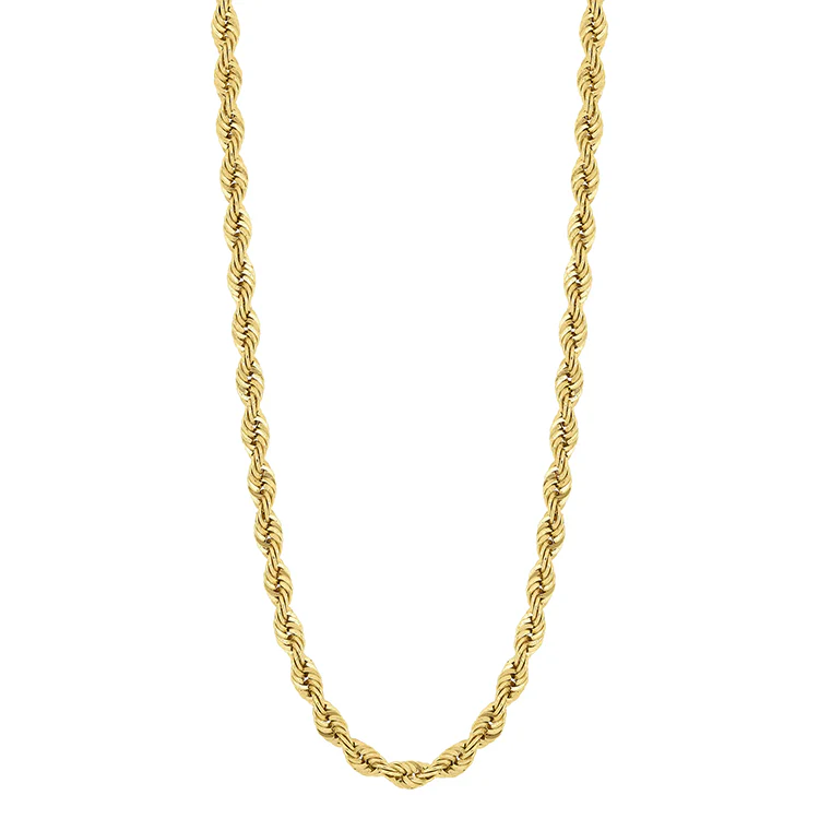 Women's Solid Gold Rope Chain