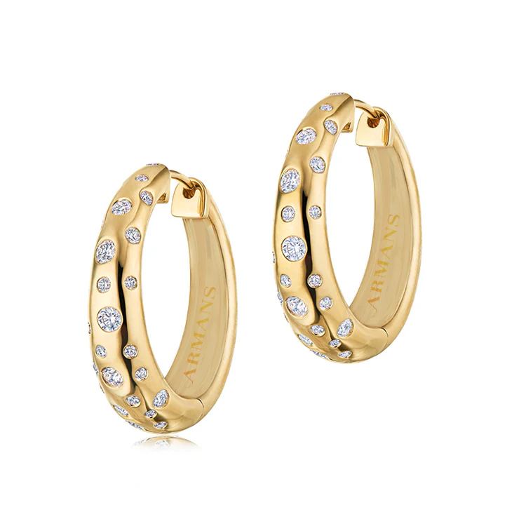 Wondering Diamonds Hoop Earrings